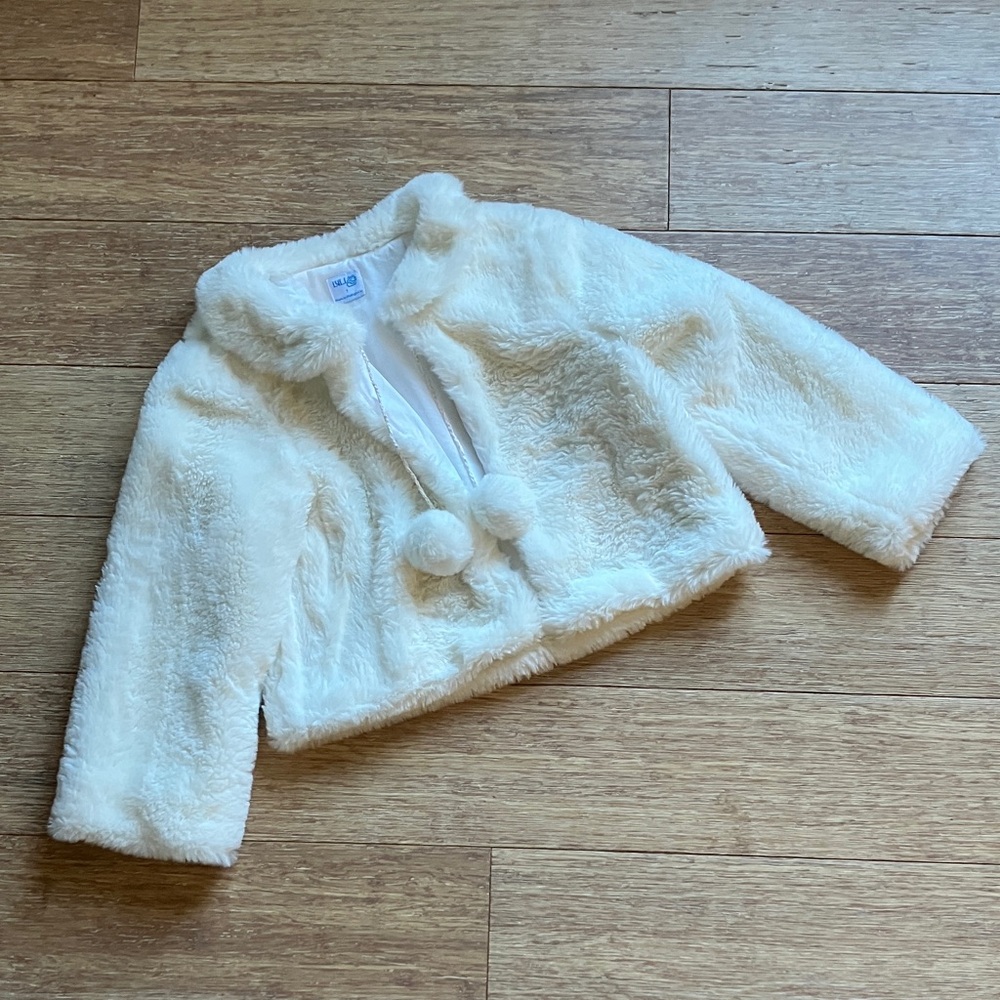Luli & Me Girls Fuzzy Coat Size 7